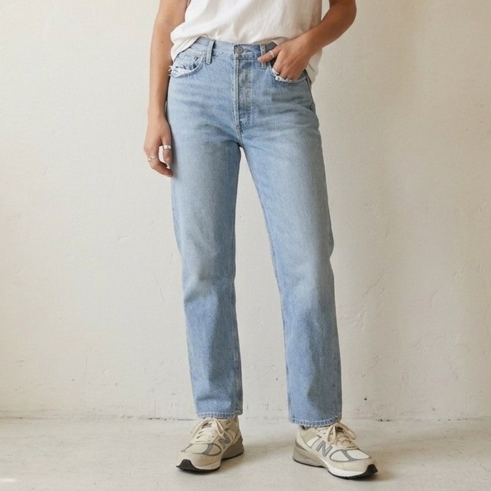 Agolde 90's Jeans‎ Women 32 Light Blue Relaxed Straight High Rise Denim Pants